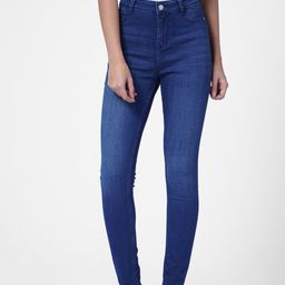 ONLY Women Blue Skinny Fit High-Rise Low Distress  Jeans- ONLKARAT SK REG JE-image-9