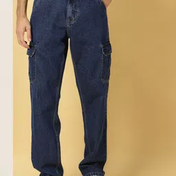 Thomas Scott Men Loose Relaxed Fit Mid-Rise Clean Look Cotton Jeans-image-41