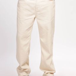 HERE&NOW Men Beige Comfort Relaxed Fit Clean Look Pure Cotton Jeans-image-48