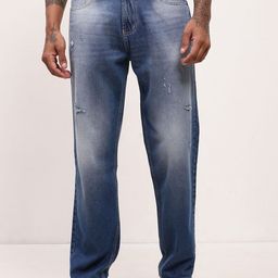 SHOWOFF Men Comfort Straight Fit Low Distress Low-Rise Cotton Jeans-picture-40