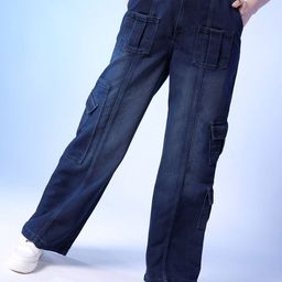 Freehand by The Indian Garage Co Women Flared High-Rise Clean Look Jeans-picture-48