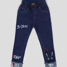 A-Okay Girls Slim Fit High-Rise Cuffed Hem Jeans-image-90