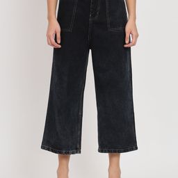 BAESD Women Jean Flared High-Rise Cotton Cropped Jeans-35