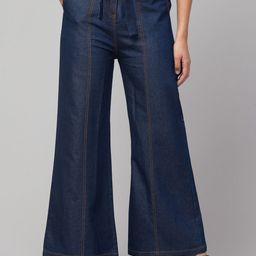 Orchid Blues Women Blue Flared High-Rise Stretchable Jeans-image-53