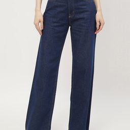 Madame Women Wide Leg High-Rise Clean Look Cotton Jeans-image-54