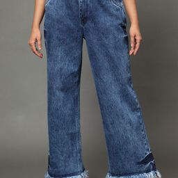 BAESD Women Jean Wide Leg High-Rise Light Fade Cotton Jeans-picture-40