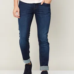 Forca by Lifestyle Men Blue Slim Fit Light Fade Cotton Jeans-image-91