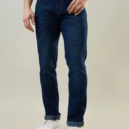 TIM PARIS Men Straight Fit Low Distress Light Fade Jeans-picture-15