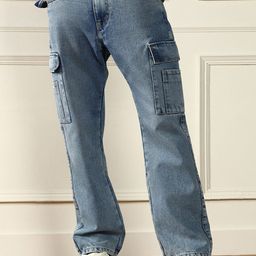 Dennis Lingo Men Relaxed Fit Low Distress Light Fade Jeans-picture-30