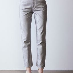 H&M Women Pure Cotton Coated Straight High Jeans-picture-9