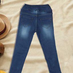 A-Okay Girls Jogger High-Rise Mildly Distressed Acid Wash Stretchable Jeans-image-59