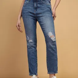 Wrangler Women Skinny Fit High-Rise Mildly Distressed Light Fade Stretchable Jeans-image-62