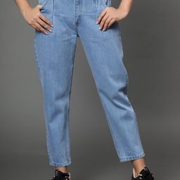 AngelFab Women High-Rise Clean Look Cotton Straight Fit Cropped Jeans-picture-41