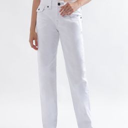 True Religion Women Sn Ricki Relax Straight Fit White Low Rise Jeans-image-56