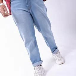 HARDSODA Men Plus Size Slim Fit Light Fade Clean Look Stretchable Jeans-picture-16
