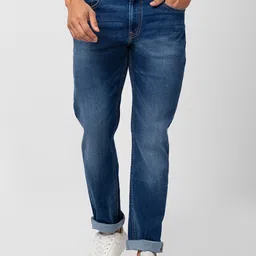 SPYKAR Men Relaxed Fit Mid-Rise Light Fade Stretchable Cotton Jeans-image-98