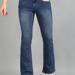 Urbano Fashion Men Bootcut Light Fade Clean Look Stretchable Jeans-image-45