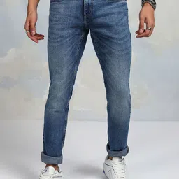 HIGHLANDER Men Slim Fit Low Distress Heavy Fade Stretchable Jeans-picture-48