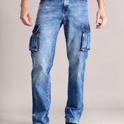 Cantabil Men Low Distress Heavy Fade Stretchable Jeans-image-58