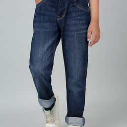 Cantabil Boys Mid-Rise Dark Shade Heavy Fade Stretchable Jeans-image-42