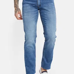 Octave Men Straight Fit Clean Look Light Fade Stretchable Jeans-image-98