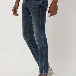 Mufti Men Light Fade Clean Look Stretchable Cropped Jeans-image-33