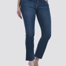 Numero Uno Women Bootcut Mid Rise Clean Look Light Fade Cropped Cotton Denim Jeans-image-86