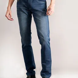 Cantabil Men Regular Fit Mid-Rise Light Fade Stretchable Jeans-image-12