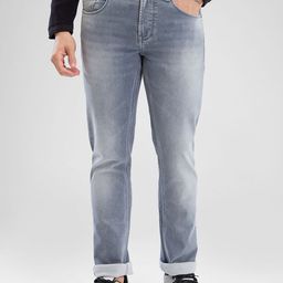 SPYKAR Men Slim Fit Low-Rise Clean Look Heavy Fade Stretchable Jeans-picture-0