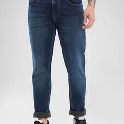 SPYKAR Men Slim Fit Low-Rise Heavy Fade Cotton Stretchable Jeans-picture-3