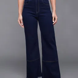 Miss Chase Women Wide Leg High-Rise Heavy Fade Stretchable Jeans-picture-35