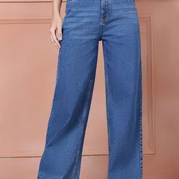 PUELLA Women Straight Fit High-Rise Light Fade Jeans-picture-3