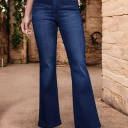 Miss Chase Women Cotton Bootcut High-Rise Light Fade Stretchable Jeans-image-53