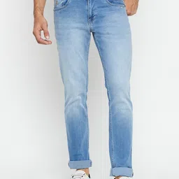 Cantabil Men Mid-Rise Clean Look Light Fade Stretchable Jeans-picture-5