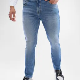 SPYKAR Men Slim Fit Mid-Rise Clean Look Heavy Fade Stretchable Jeans-picture-19
