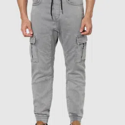 Celio Men Grey Jean Slim Fit Heavy Fade Stretchable Jeans-image-9