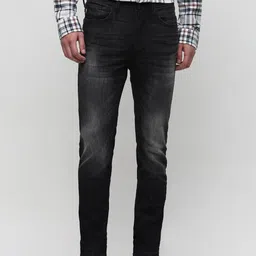 SELECTED Men Slim Fit Mid Rise Clean Look Dark Shade Stretchable Jeans-image-64