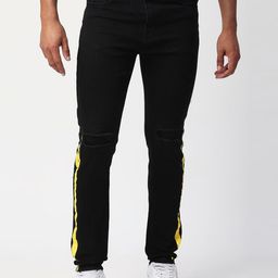 WAIMEA Men Black Skinny Fit Slash Knee Stretchable Jeans-image-91