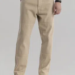 Snitch Men Khaki Jean Relaxed Fit Clean Look Stretchable Jeans-picture-26