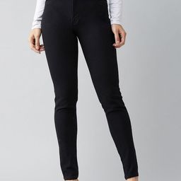 DOLCE CRUDO Today Never Waits Women Black Clean Look High-Rise Slim Fit  Jeans-image-92