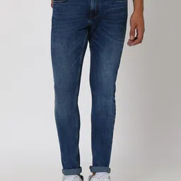 Mufti Men Slim Fit Mid-Rise Dark Shade Clean Look Stretchable Jeans-image-56