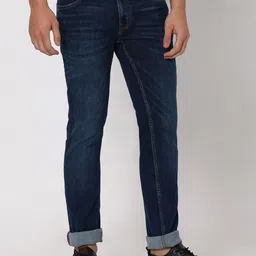 Mufti Men Slim Fit Mid-Rise Dark Shade Clean Look Stretchable Jeans-image-53