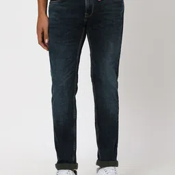 Mufti Men Slim Fit Mid-Rise Dark Shade Clean Look Stretchable Jeans-image-51
