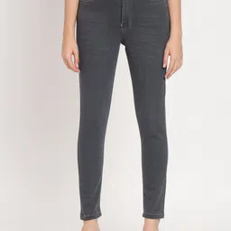 AngelFab Women Jean Skinny Fit Clean Look Cropped Cotton Jeans-picture-20