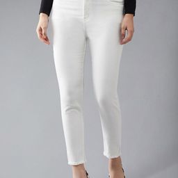 DOLCE CRUDO Women Skinny Fit High-Rise Stretchable Jeans-picture-33