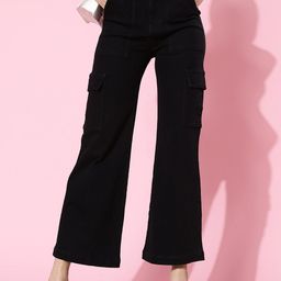 BAESD Women Wide Leg High-Rise Stretchable Jeans-image-54