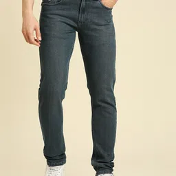 HJ HASASI Men Blue Light Fade Acid Wash Stretchable Jeans-picture-11