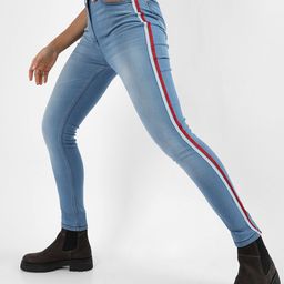 Campus Sutra Women Smart Slim Fit Side Stripes Heavy Fade Cotton Stretchable Jeans-image-67