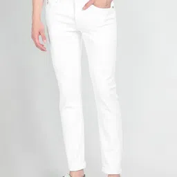 U S Polo Assn Denim Co Men White Slim Fit Stretchable Jeans-54