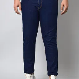 STUDIO NEXX Men Slim Fit Mid-Rise Dark Shade Clean Look Stretchable Jeans-picture-23